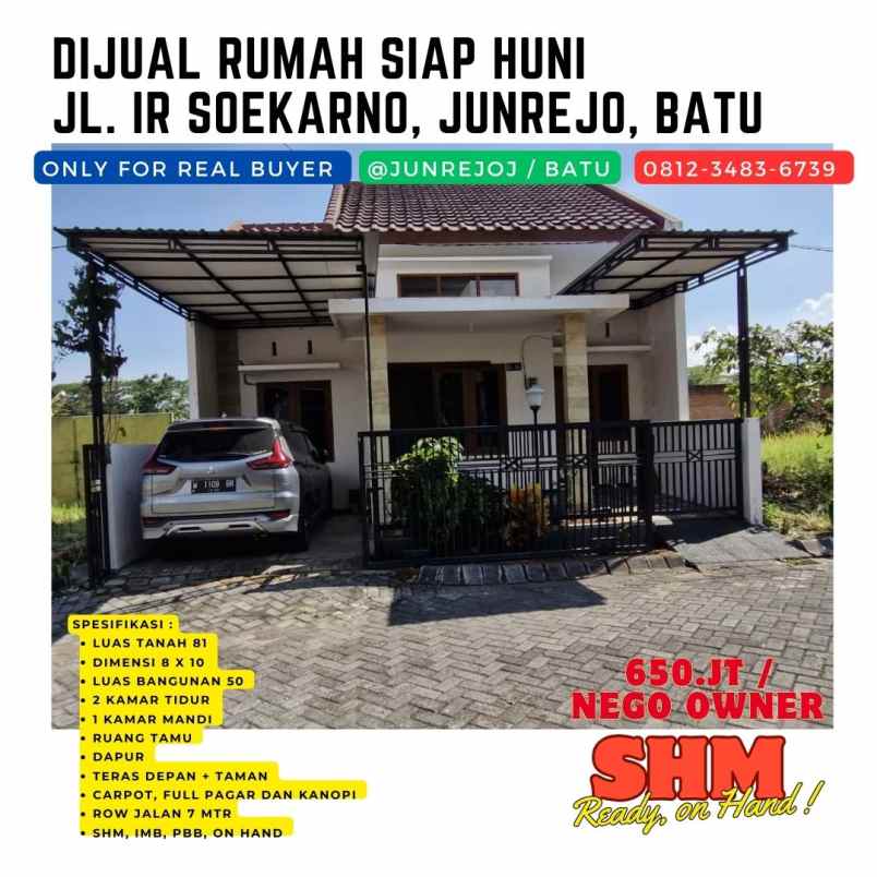 dijual rumah jl ir soekarno