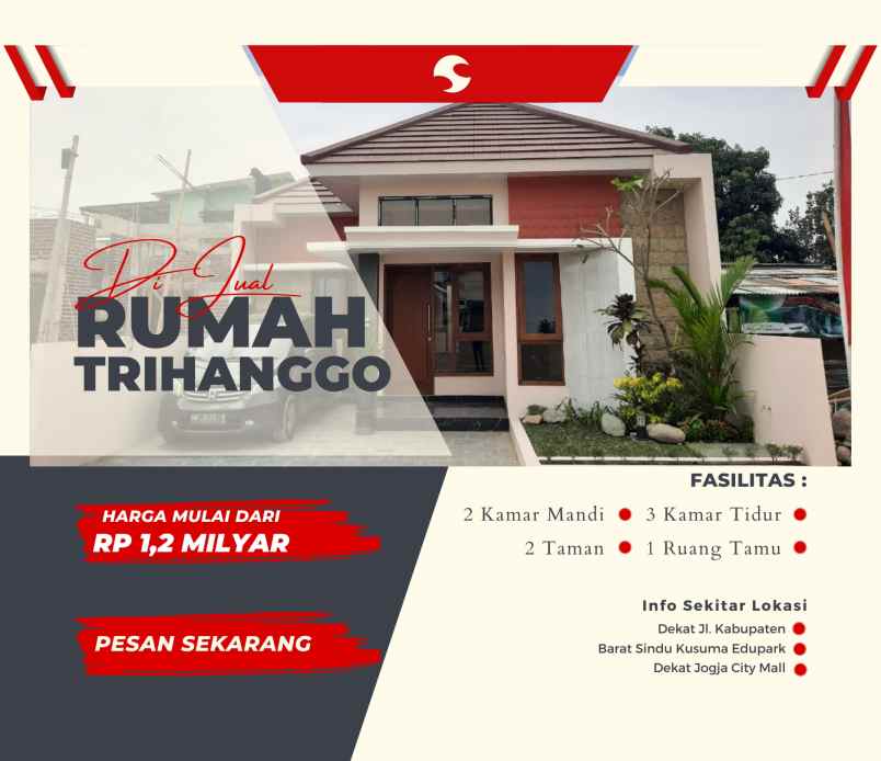 dijual rumah jl kabupaten trihanggo