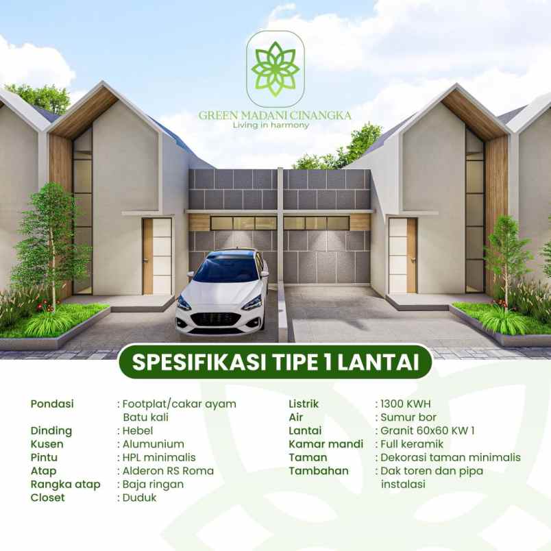 dijual rumah jl kona cinangka sawangan