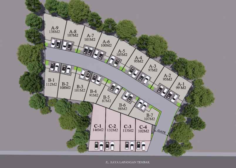 dijual rumah jl lapangan tembak cibubur