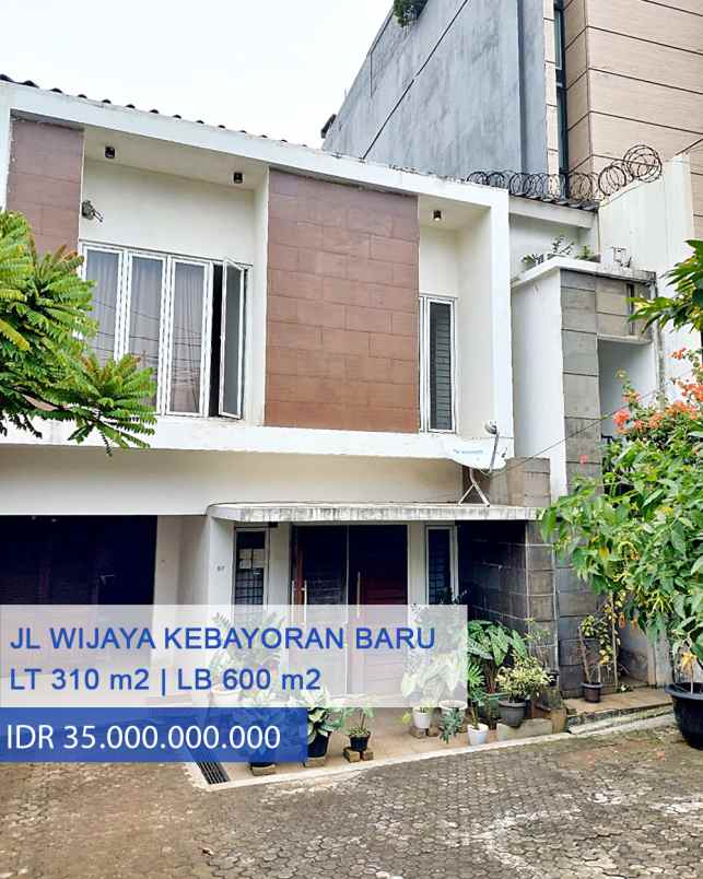 dijual rumah jl wijaya kebayoran baru