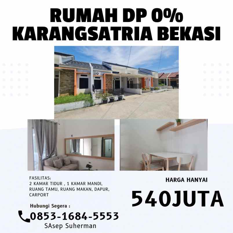 dijual rumah karangsatria tambun utara