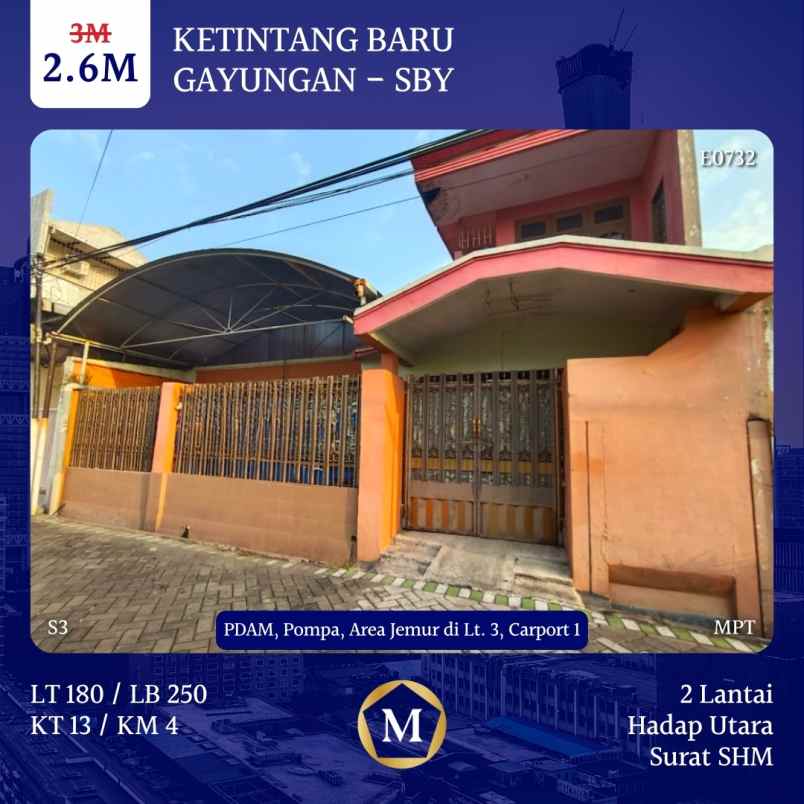 dijual rumah ketintang baru