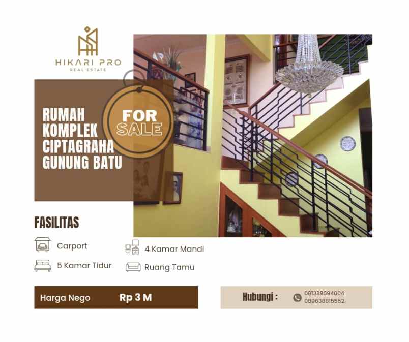 dijual rumah komplek cipta graha kel