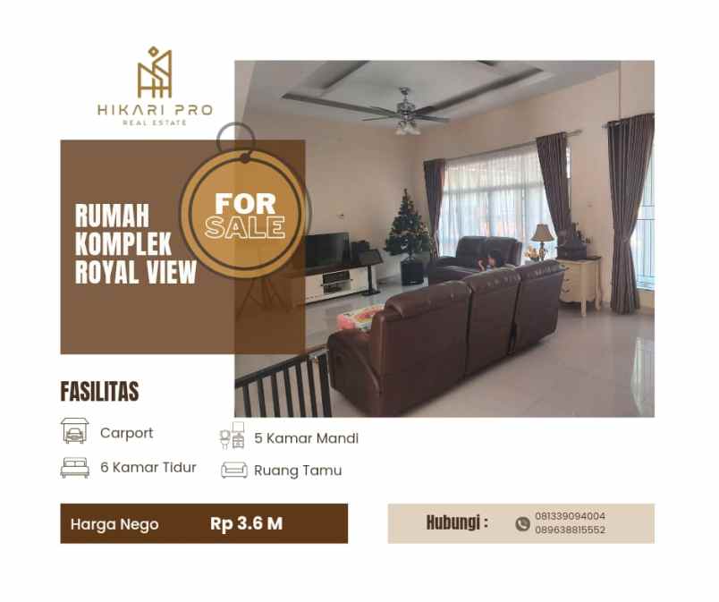 dijual rumah komplek royal view kel