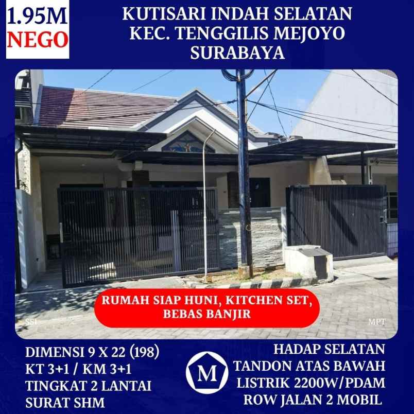 dijual rumah kutisari indah selatan