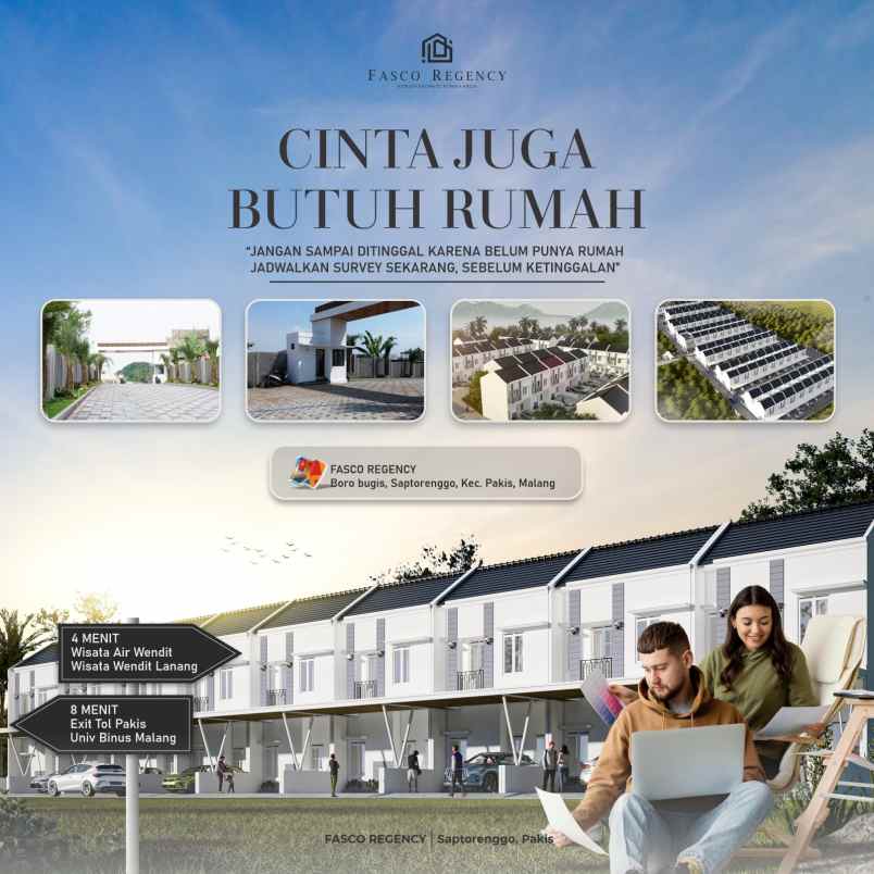 dijual rumah modern 600jt an fasco regency