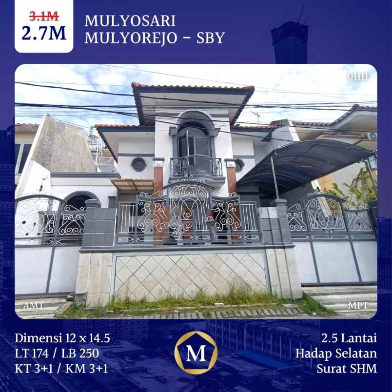 dijual rumah mulyosari