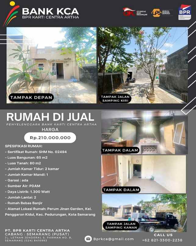 dijual rumah perumahan jinan garden kel