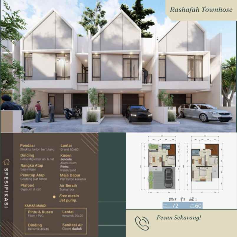 dijual rumah pondok petir tangerang