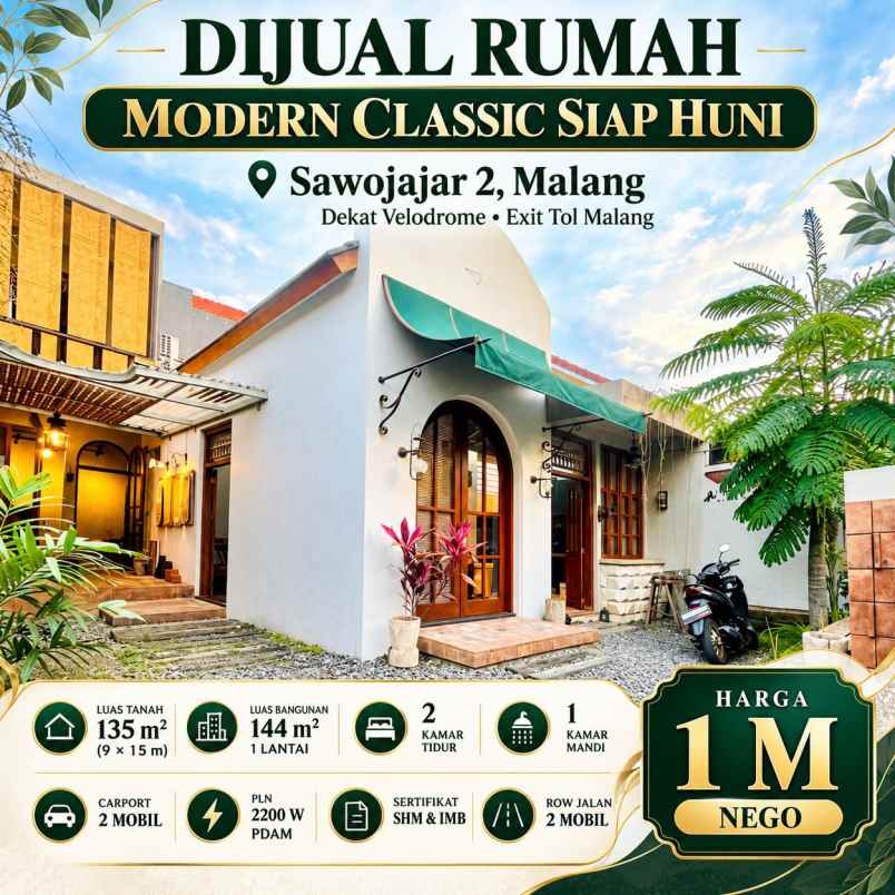 dijual rumah sawojajar