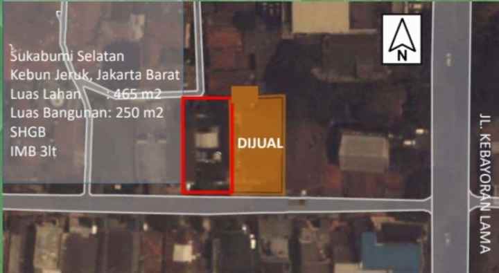 dijual rumah sukabumi selatan kebon jeruk