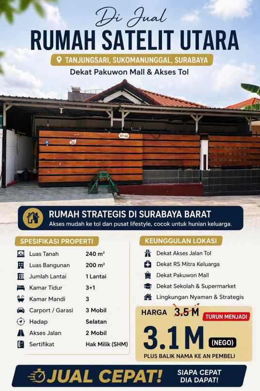 dijual rumah tanjungsari