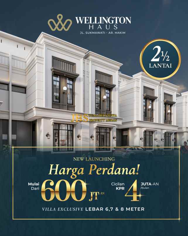 dijual rumah wellington haus jalan
