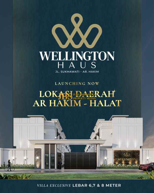 dijual rumah wellington haus jalan