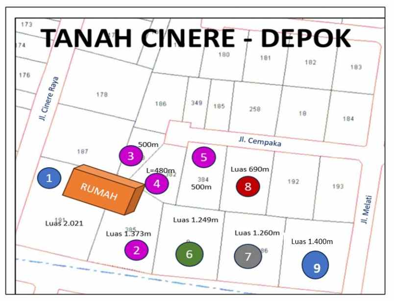 dijual tanah cinere
