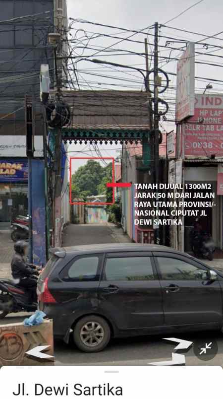 dijual tanah diciputat super strategis