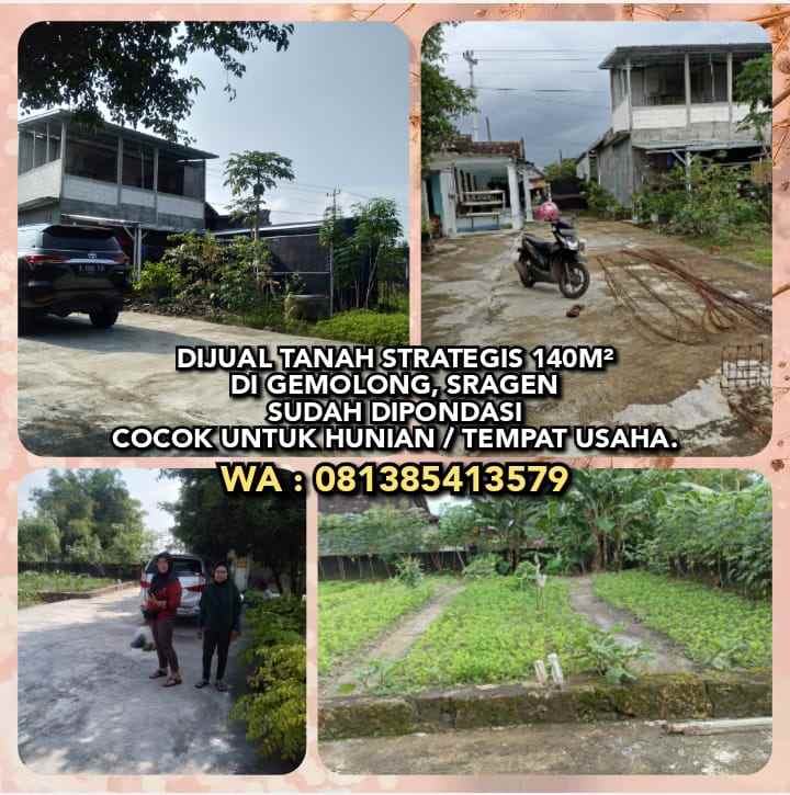 dijual tanah gemolong sragen jawa tengah