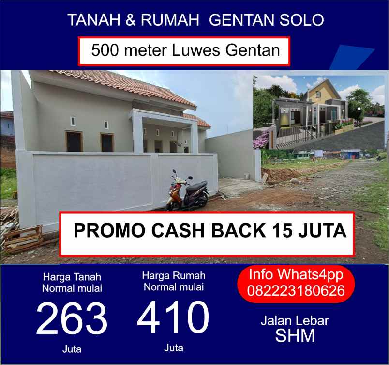 dijual tanah gentan baki sukoharjo solo