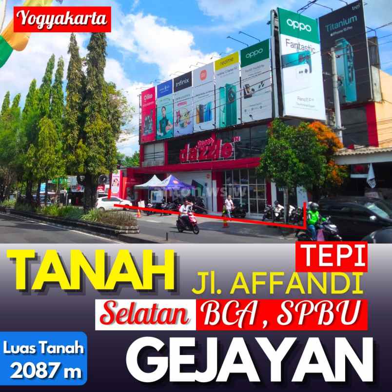 dijual tanah jl affandi no 20 soropadan