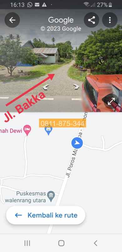 dijual tanah jl bakka km 26 dari palopo