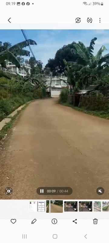 dijual tanah jl curug cinulang