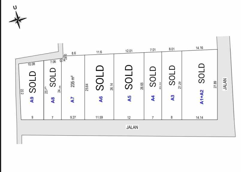 dijual tanah jl pandanaran uii