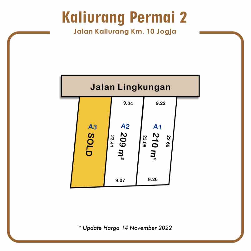 dijual tanah jl sidomukti jetis baran