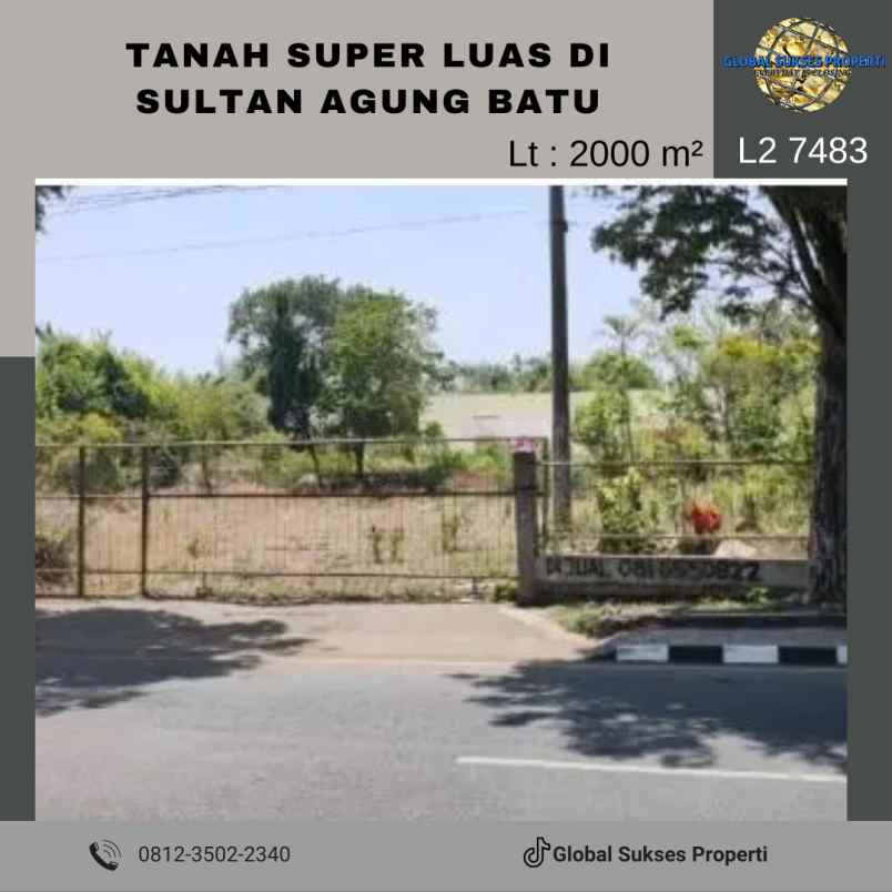 dijual tanah jl sultan agung