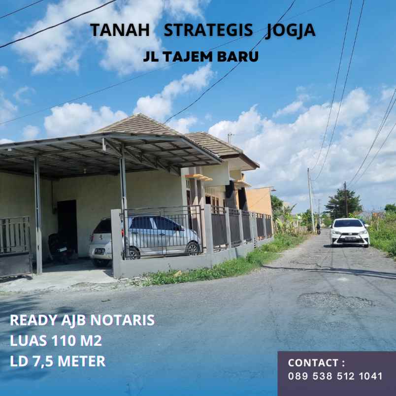 dijual tanah jl tajem maguharjo depok