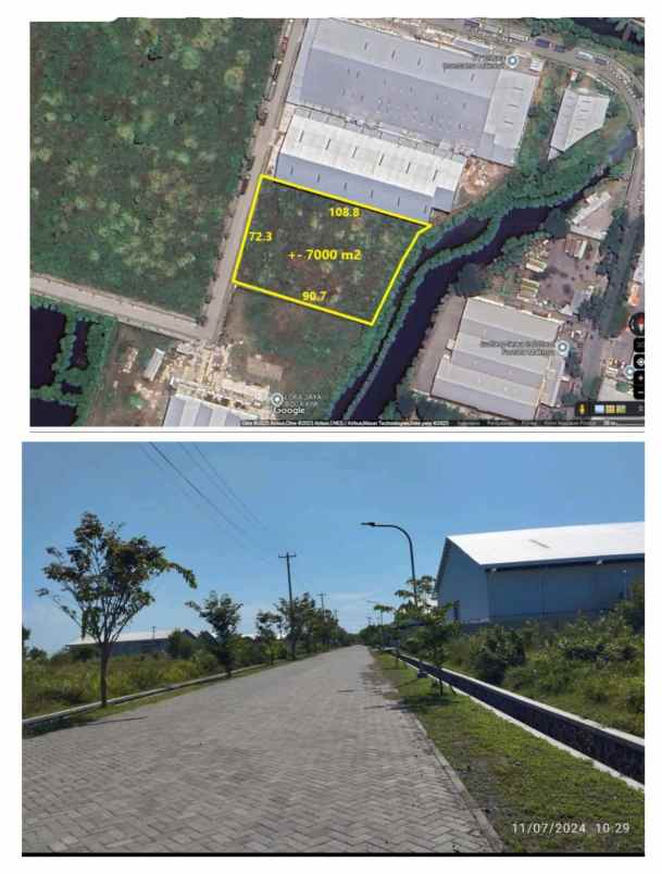 dijual tanah kawasan industri wijaya kusuma