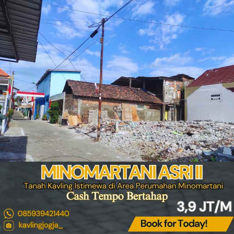 dijual tanah mladangan minomartani