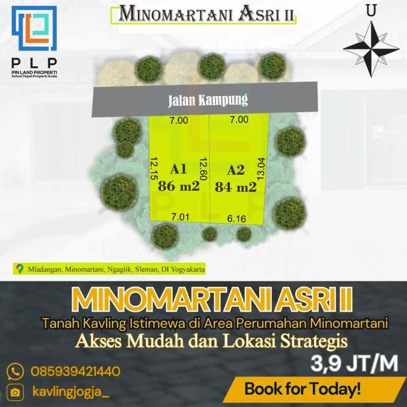 dijual tanah mladangan minomartani