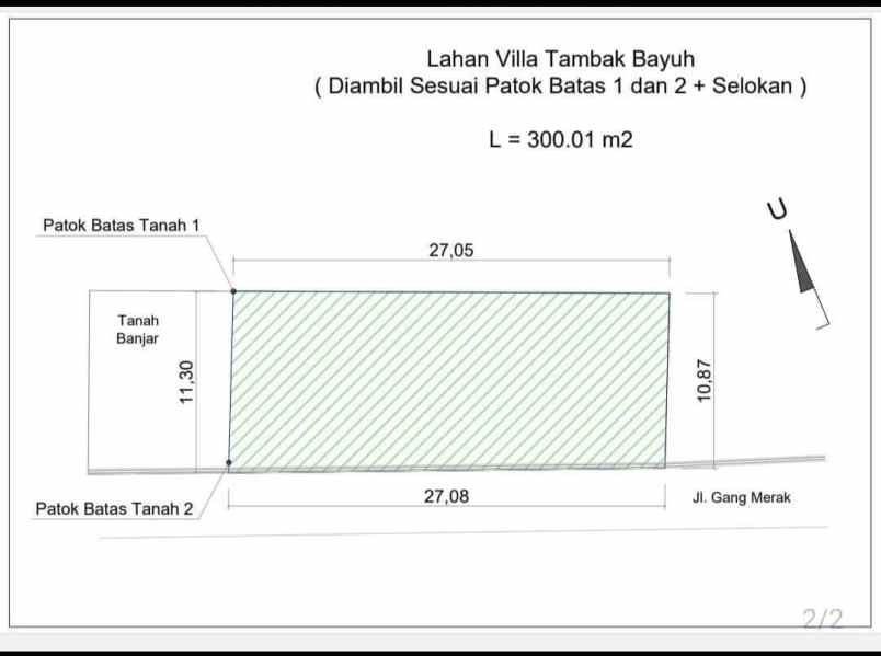 dijual tanah murah di tiying tutul utara canggu bali