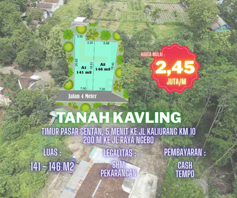 dijual tanah ngebo sukoharjo ngaglik sleman