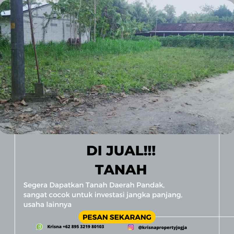 dijual tanah pandak kabupaten bantul