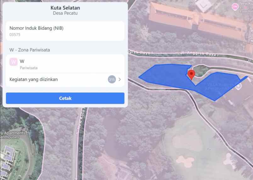 dijual tanah pantai dreamland