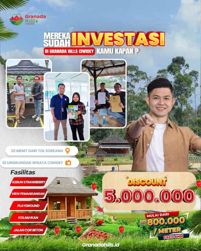 dijual tanah panyocokan ciwidey bandung