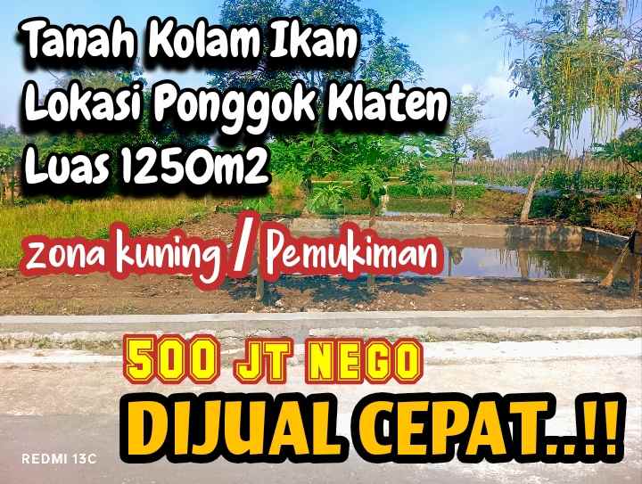 dijual tanah ponggok klaten