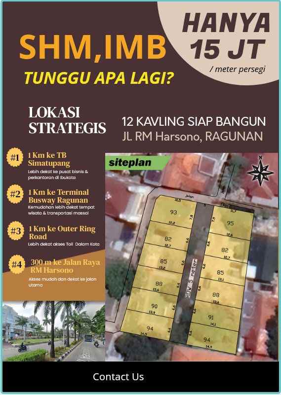 dijual tanah ragunan