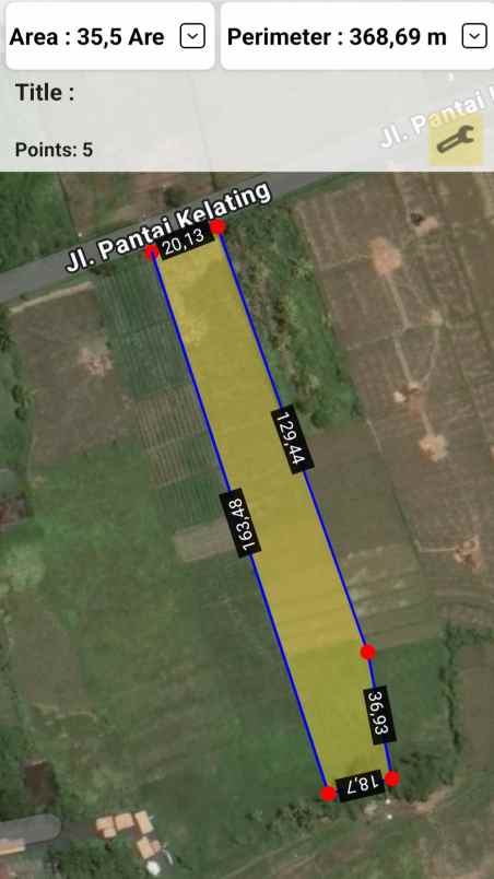 dijual tanah raya kerambitab