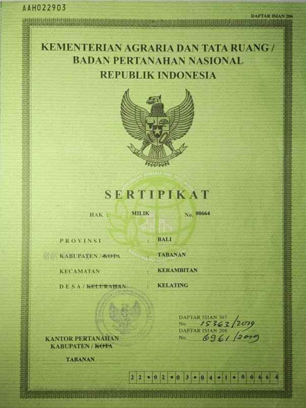 dijual tanah raya kerambitab