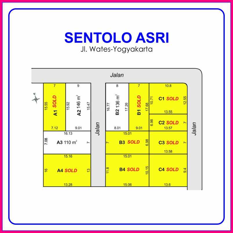 dijual tanah sentolo