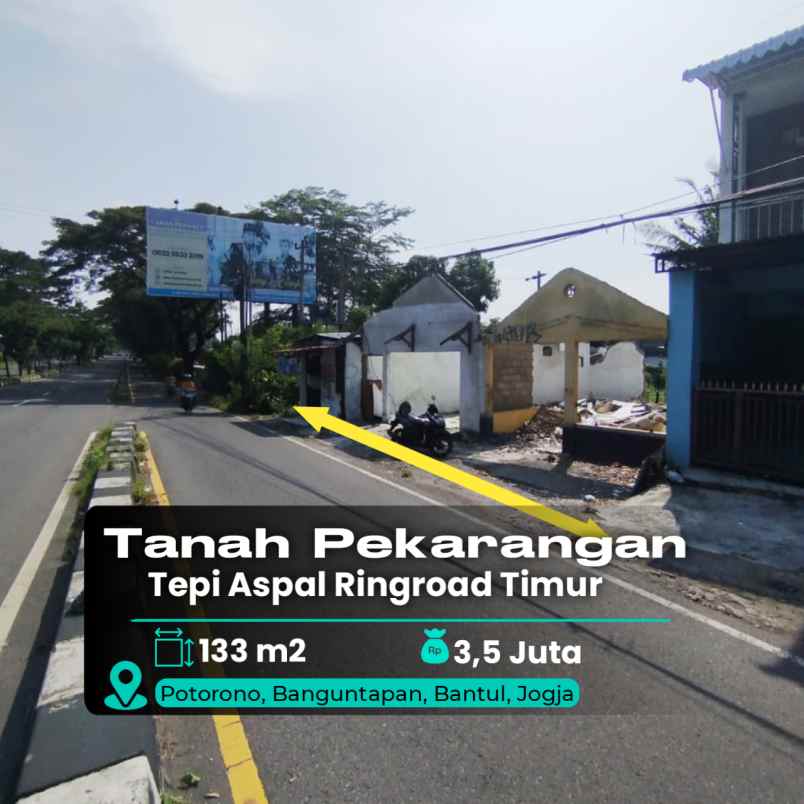 dijual tanah tepi aspal ringroad