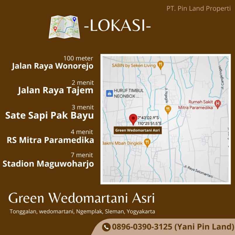 dijual tanah tonggalan wedomartani