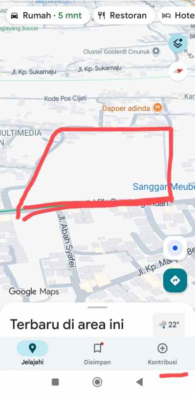 dijual tanah villa bandung indah
