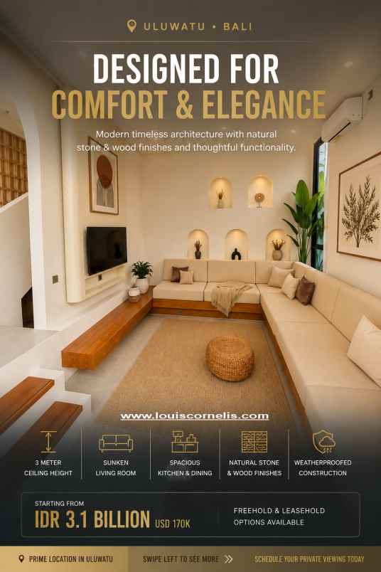 dijual villa jalan raya uluwatu pecatu