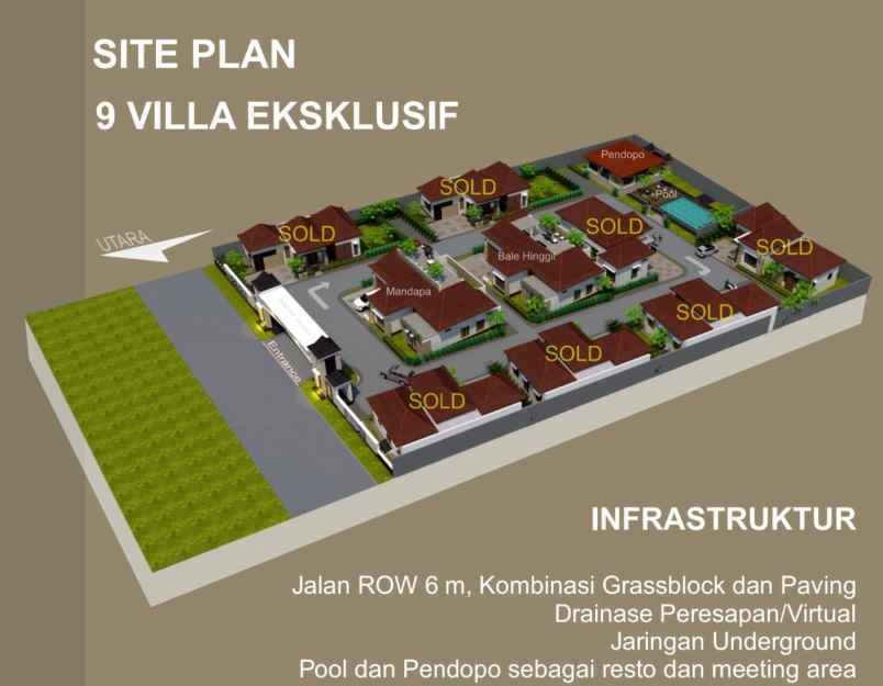 dijual villa mewah baru di pandhappa villa 2 magelang