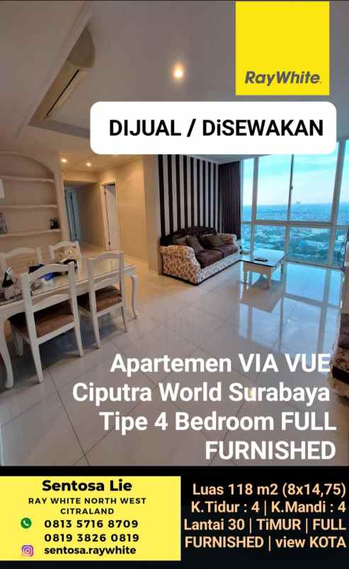 disewakan apartemen jalan mayjen sungkono