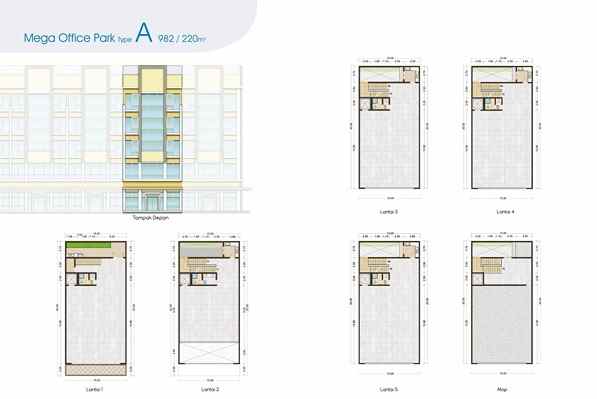 disewakan ruko gudang kantor hi harapan indah bekasi